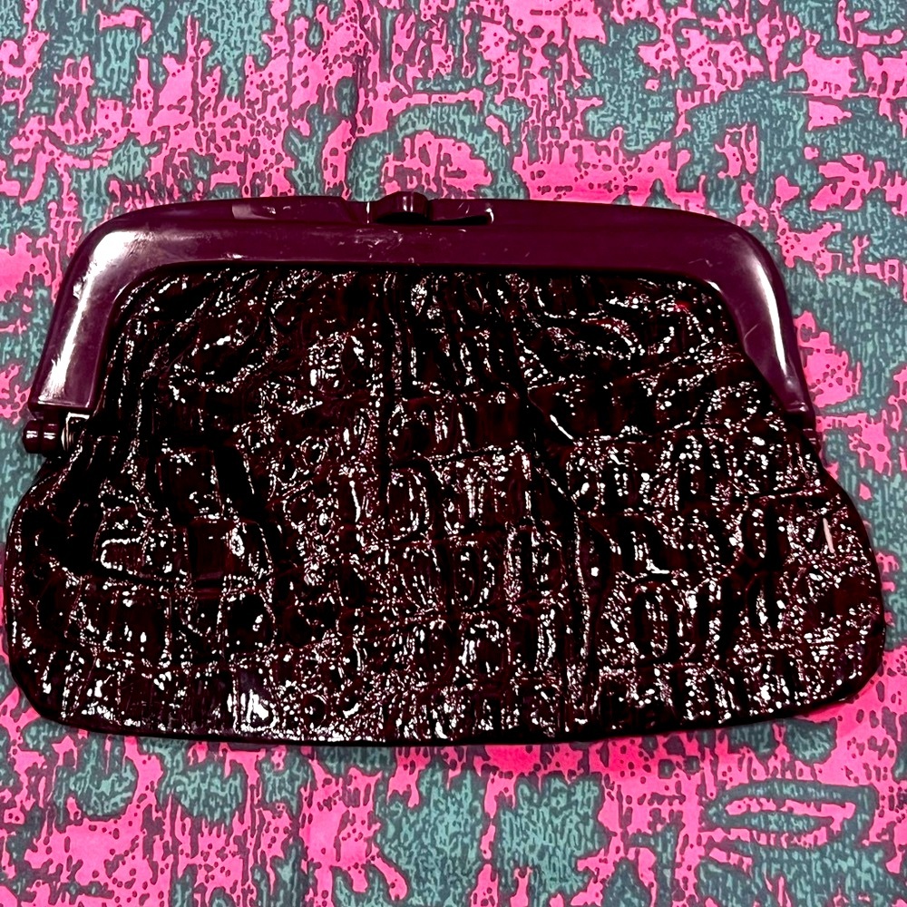Elegant Textured Leather Clutch Bag